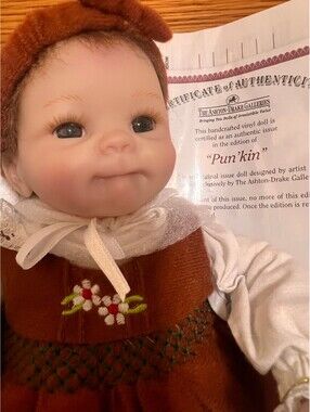 Ashton-Drake Galleries 'Pun'kin' Handcrafted Doll w Certificate of Authenticity